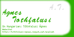 agnes tothfalusi business card